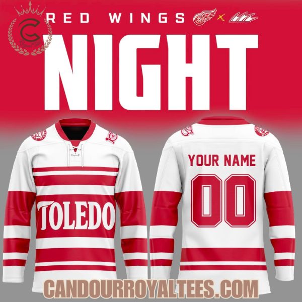 Toledo Walleye x Red Wings Affiliate Night Hockey Jersey