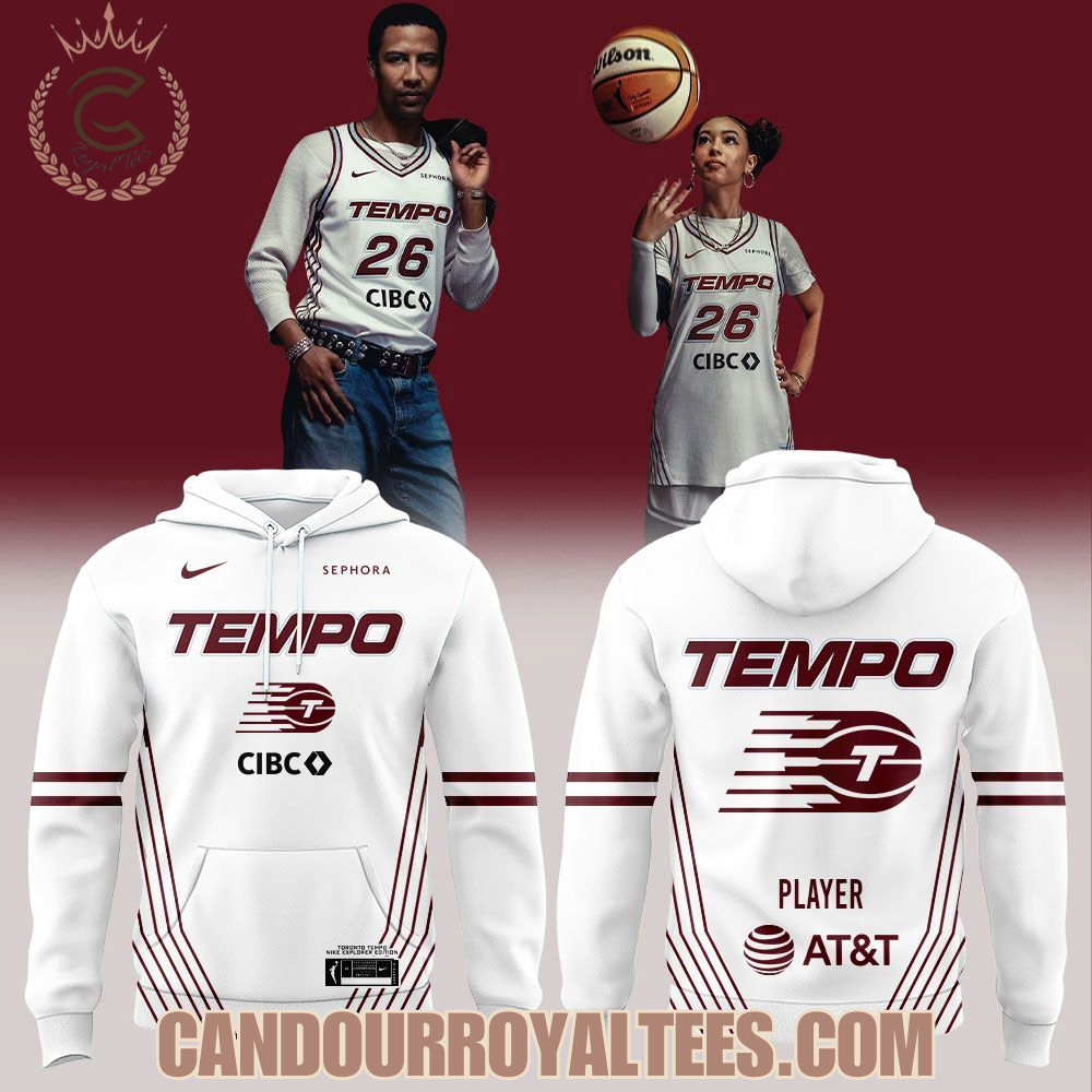 Toronto Tempo Unveil Uniforms Ahead 2026 White Hoodie Toronto Tempo Unveil Uniforms Ahead 2026 White Hoodie