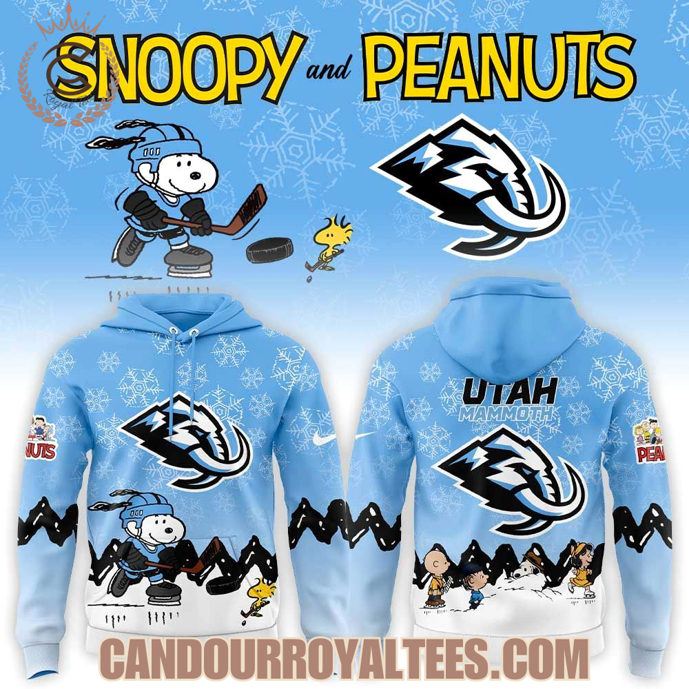 Utah Mammoth x Snoopy and Peanuts Hoodie Utah Mammoth x Snoopy and Peanuts Hoodie