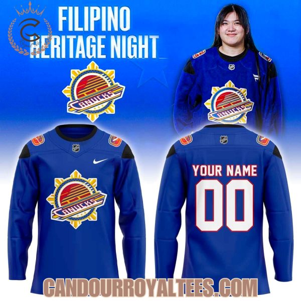 Vancouver Canucks Filipino Heritage Night Hockey Jersey