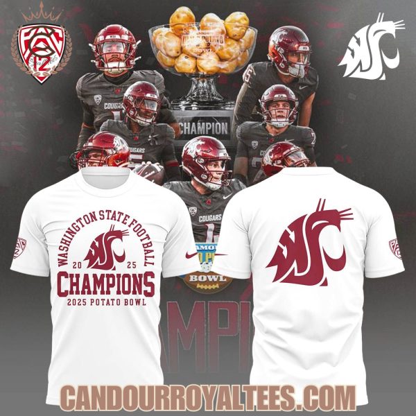Washington State Football 2025 Potato Bowl Champions T-Shirt, Hoodie