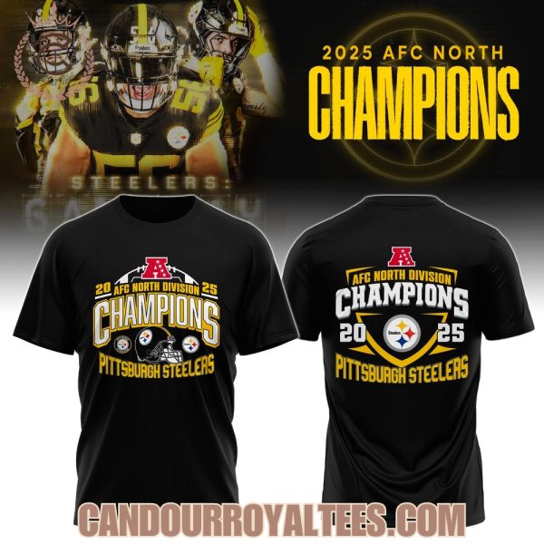 2025 AFC North Champions Pittsburgh Steelers Tshirt, Hoodie