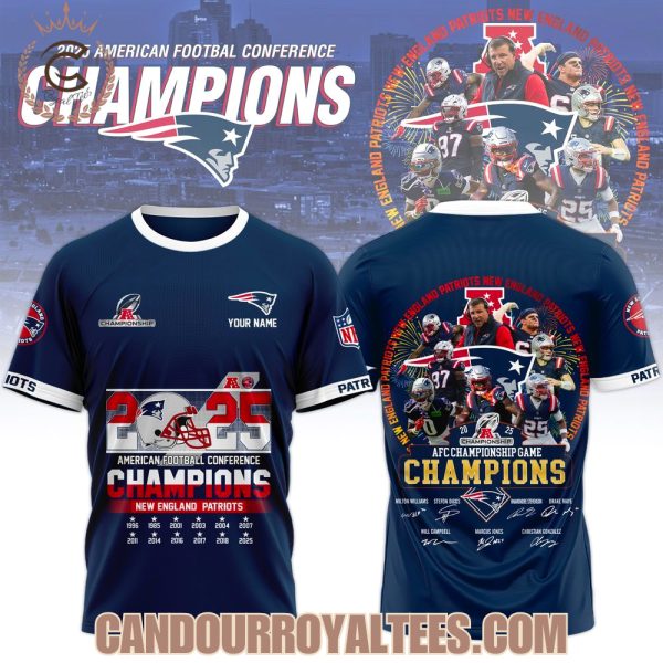 2025 American Football Conference Champions New England Patriots Tshirt, Hoodie