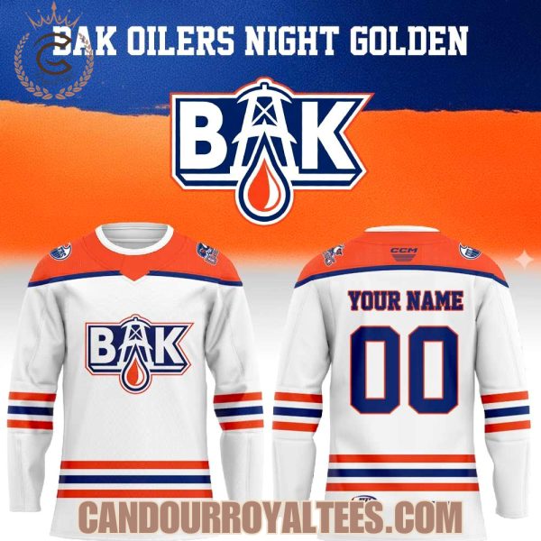 Bakersfield Condors BAK Oilers Night Golden 2026 Hockey Jersey