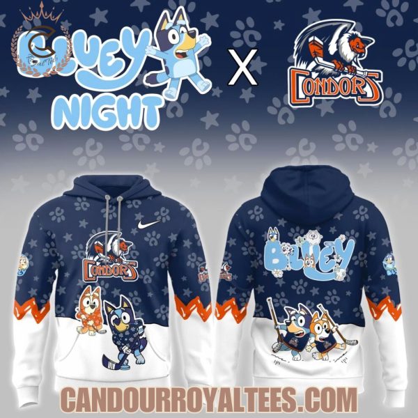 Bakersfield Condors Bluey Night Game Hoodie
