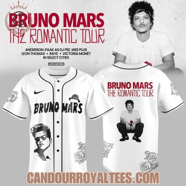 Bruno Mars – The Romantic Tour 2026 Baseball Jersey