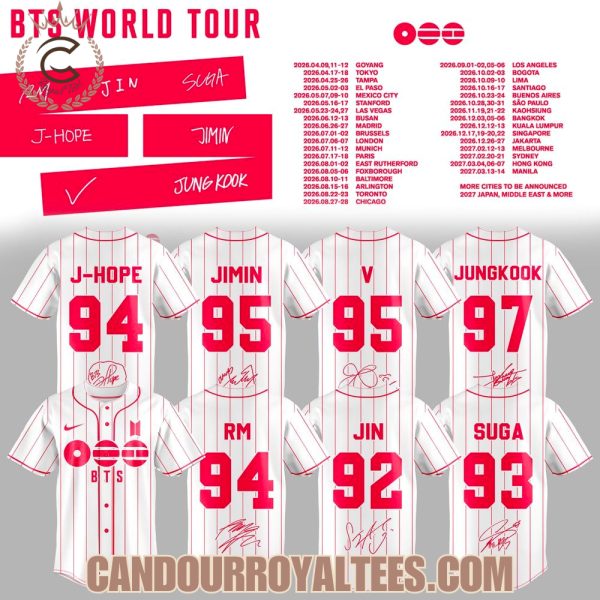BTS: 2026 World Tour Exclusive Baseball Jersey