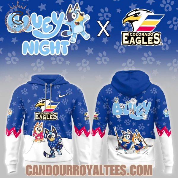 Colorado Eagles Bluey Night Game Hoodie