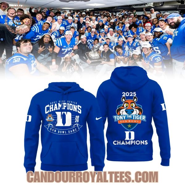 Duke Blue Devils 2025 Sun Bowl Champions Hoodie