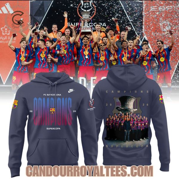FC Barcelona Campions Supercopa 2026 Hoodie