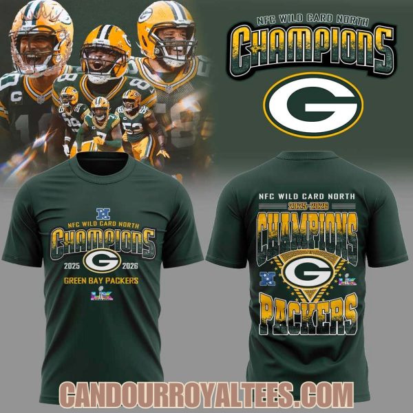 Green Bay Packers NFC Wild Card North Champions 2025-2026 Green Shirt, Hoodie
