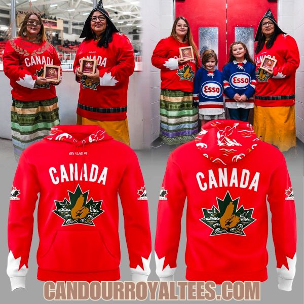 Hockey Canada Canadian Nature Maple Leaf Logo Hoodie