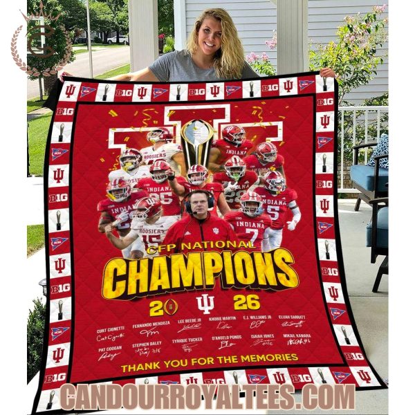 Hoosiers Champion College Football National 2026 Blanket