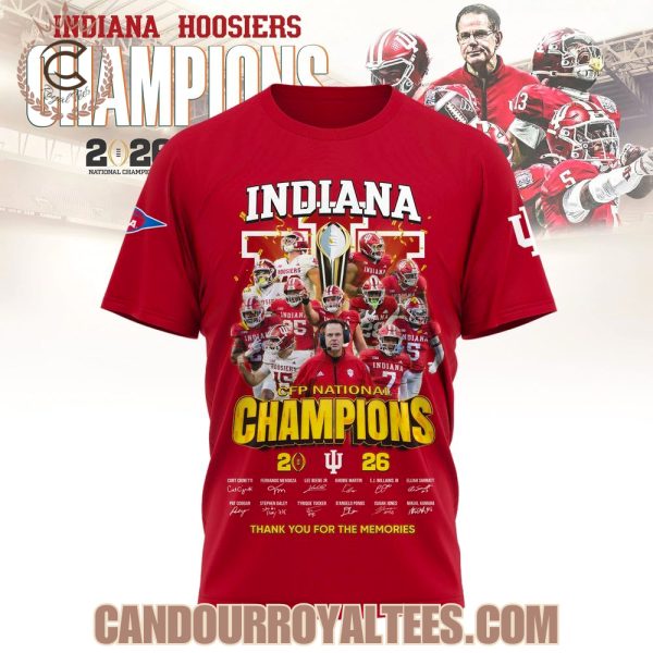 Hoosiers Champion College Football National 2026 Tshirt, Hoodie