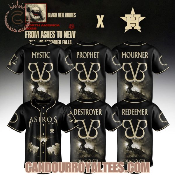 Houston Astros x Black Veil Brides From Ashes To New Tour 2026 Baseball Jersey