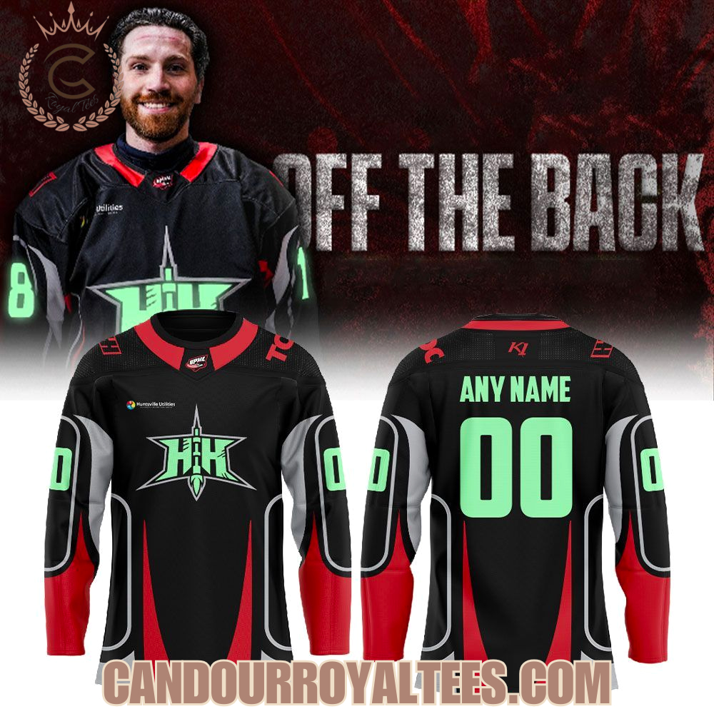 Huntsville Havoc Off the Back Uniform Hockey Jersey Huntsville Havoc Off the Back Uniform Hockey Jersey