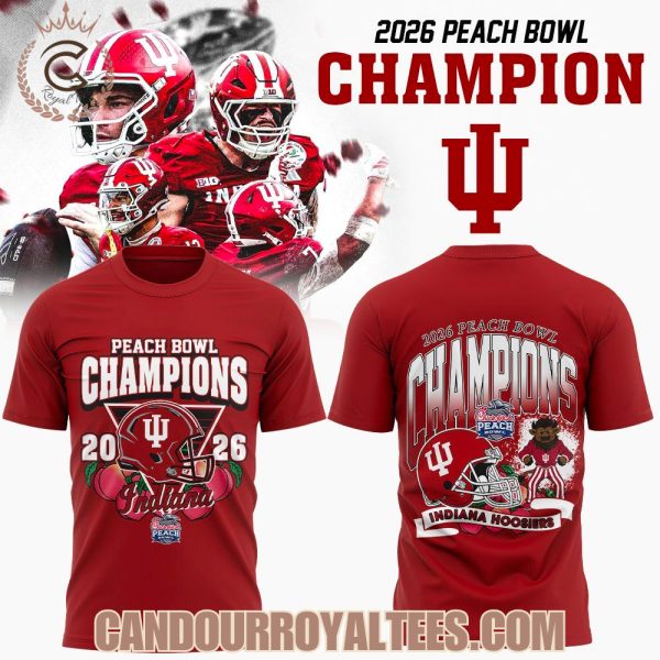 Indiana Hoosiers Peach Bowl Champion 2026 Red Shirt