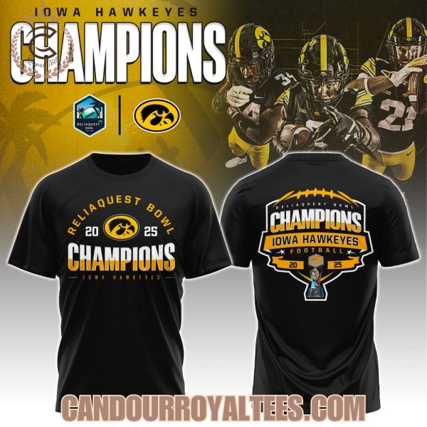 Iowa Hawkeyes ReliaQuest Bowl Champions 2025 Tshirt, Hoodie