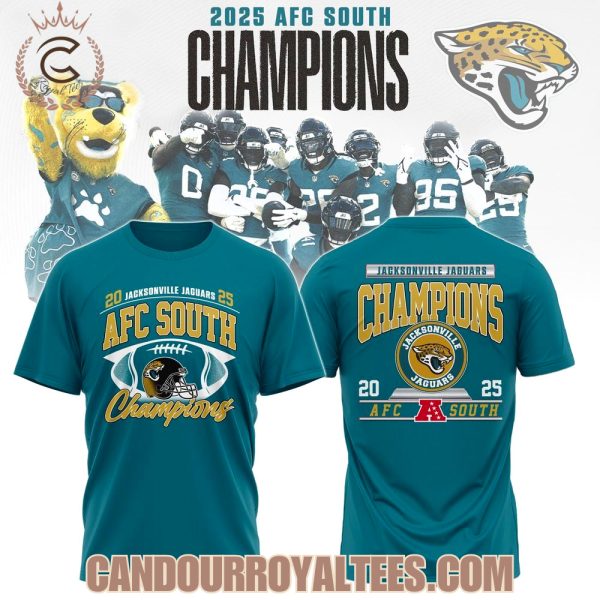 Jacksonville Jaguars 2025 AFC South Champions Tshirt, Hoodie