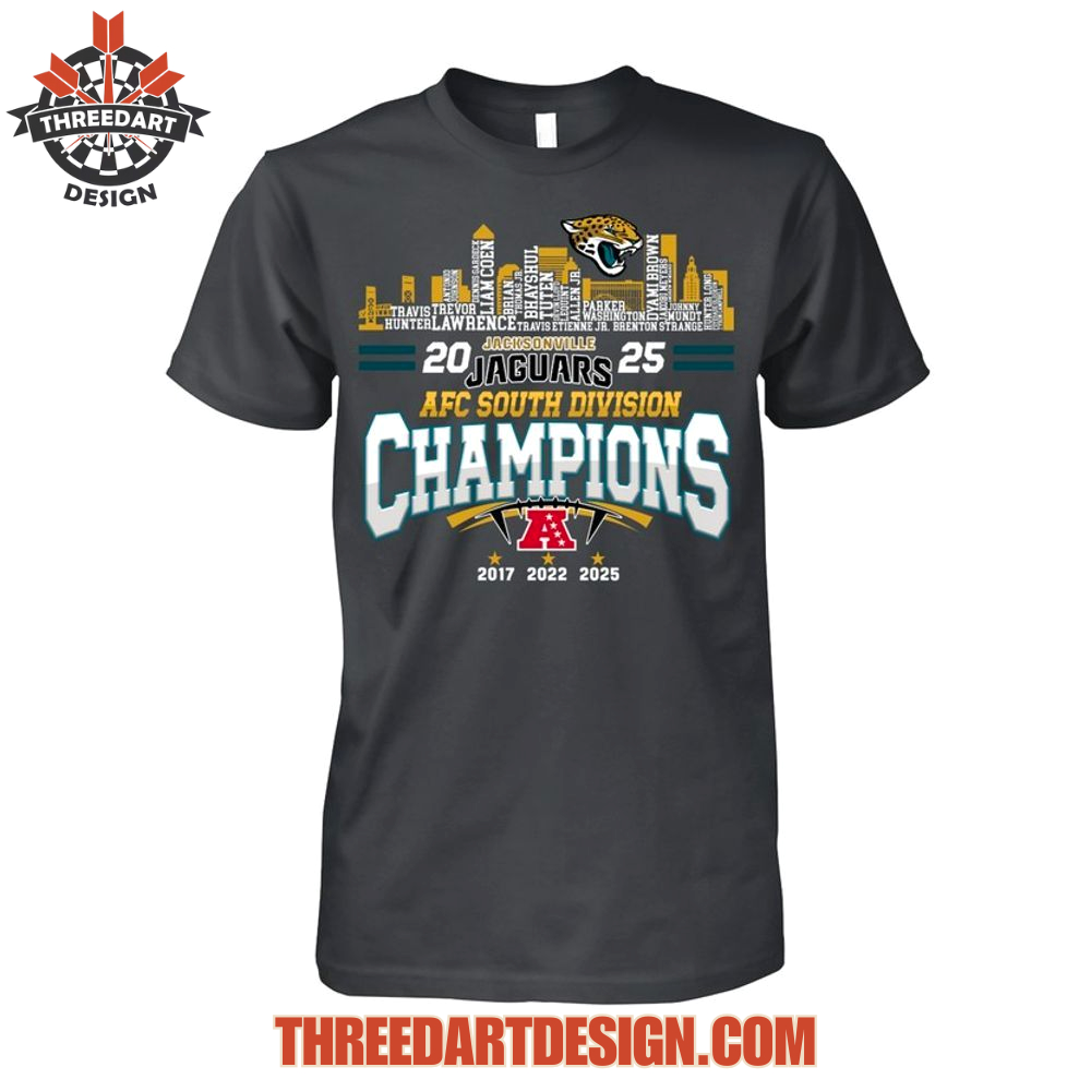 Jacksonville Jaguars 2025 AFC South Division Champions T-Shirt Jacksonville Jaguars 2025 AFC South Division Champions T-Shirt