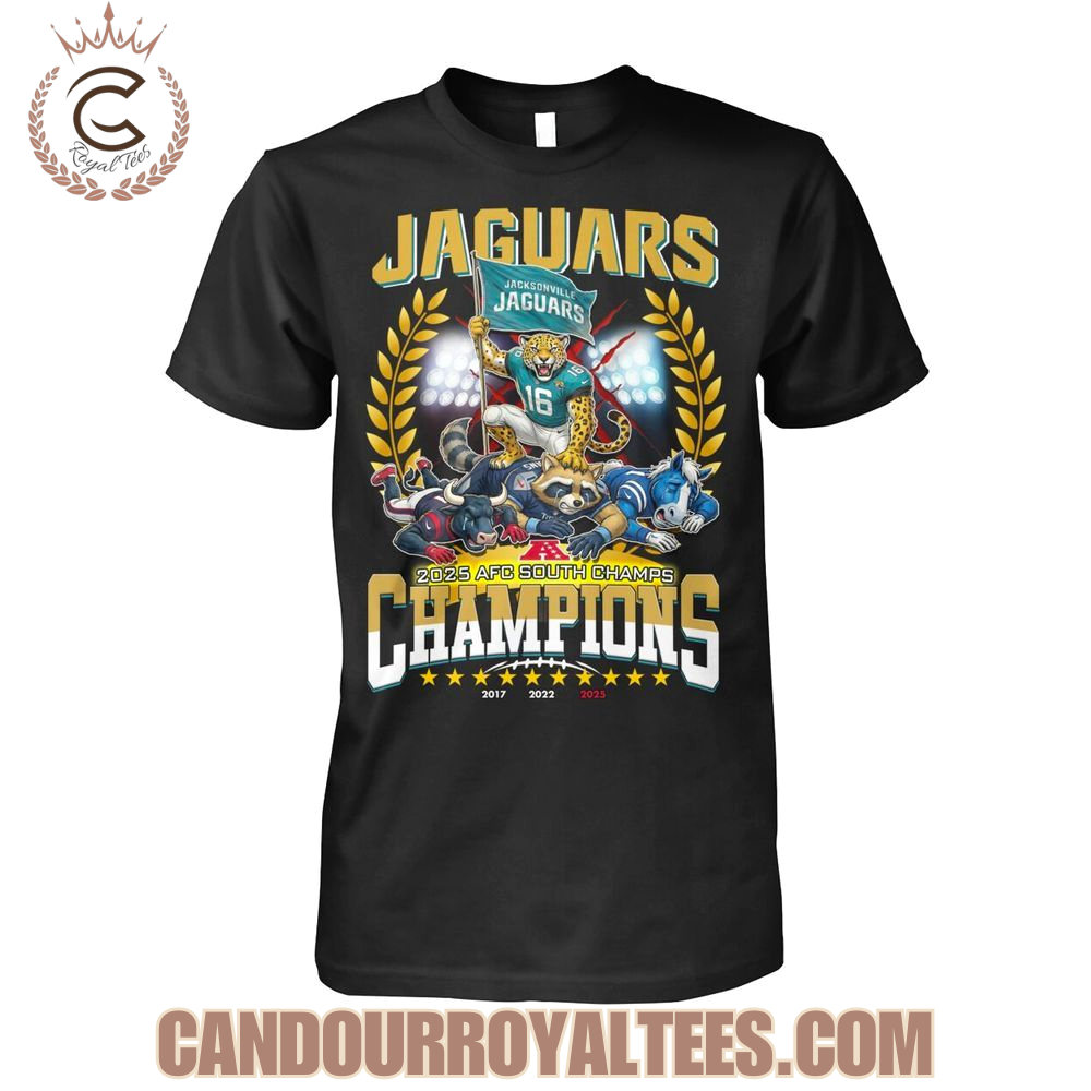 Jaguars 2025 AFC South Champs T-Shirt Jaguars 2025 AFC South Champs T-Shirt