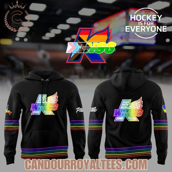 Kalamazoo Wings Hockey Is For Everyone Rainbow Ice 2026 Hoodie