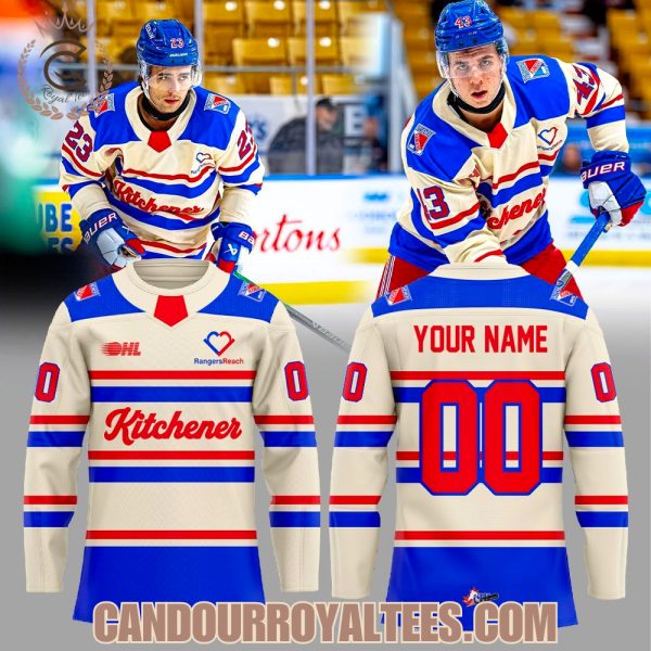 Kitchener Rangers WARMUPS RTown BattleBuilt Hockey Jersey