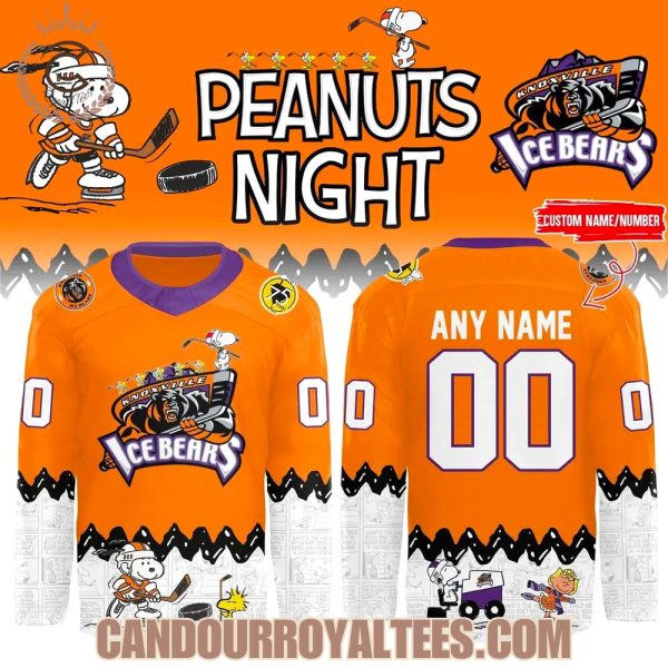Knoxville Ice Bears Peanuts Night 2026 Hockey Jersey