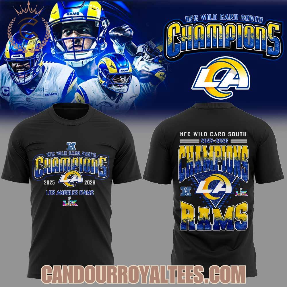 Los Angeles Rams NFC Wild Card South Champions 2025-2026 Black Shirt, Hoodie Los Angeles Rams NFC Wild Card South Champions 2025-2026 Black Shirt, Hoodie