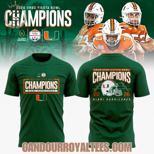 Miami Hurricanes 2026 Fiesta Bowl Champions T-shirt, Hoodie