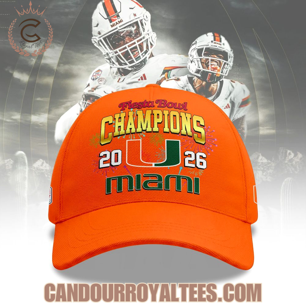 Miami Hurricanes Fiesta Bowl Champions 2026 Cap Miami Hurricanes Fiesta Bowl Champions 2026 Cap