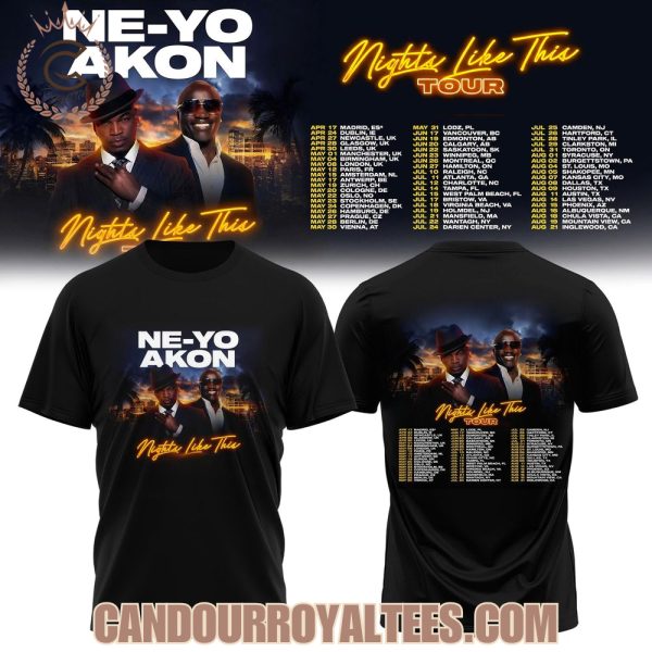 NE-YO & AKON: Nights Like This Tour 2026 Shirt
