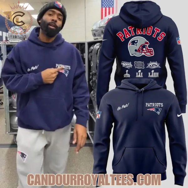 New England Patriots Navy Blue Hoodie 2026