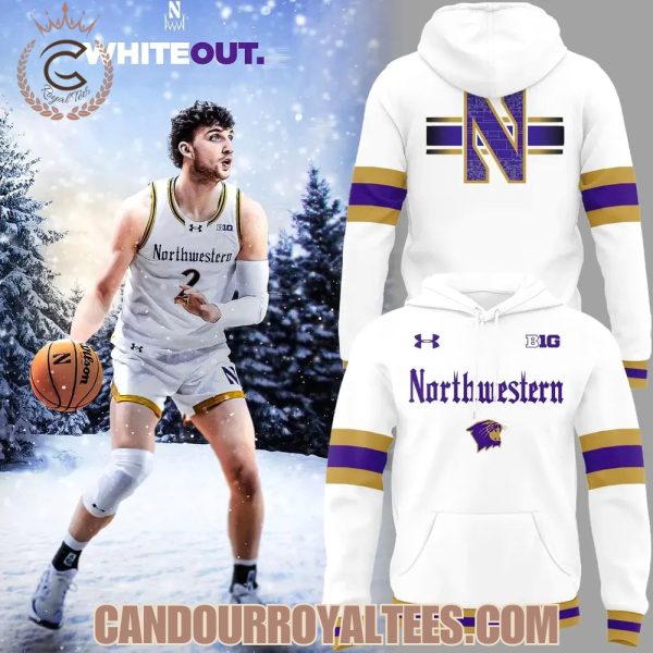Northwestern Wildcats Basketball White Out Uniform Hoodie