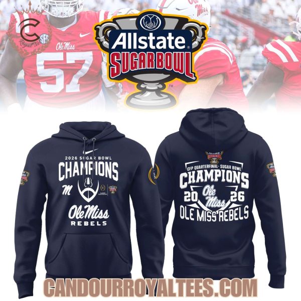 Ole Miss Rebels 2026 Football Sugar Bowl Champions Hoodie