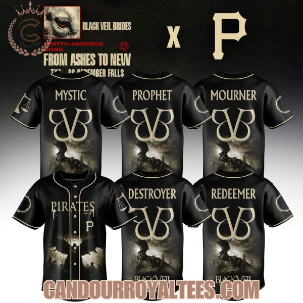 Pittsburgh Pirates x Black Veil Brides From Ashes To New Tour 2026 Baseball Jersey