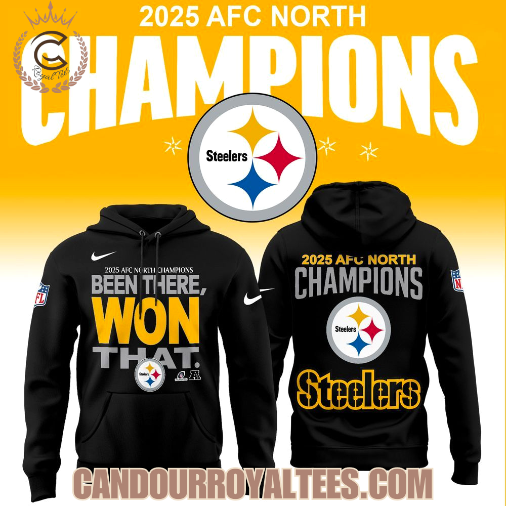 Pittsburgh Steelers 2025 AFC North Division Champions Hoodie Pittsburgh Steelers 2025 AFC North Division Champions Hoodie