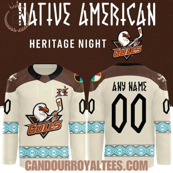San Diego Gulls Native American Heritage Night Hockey Jersey