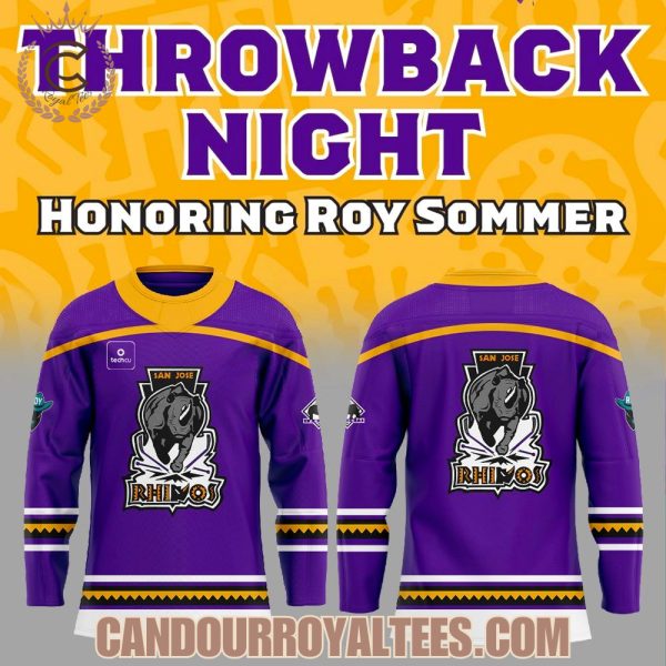 San Jose Barracuda The San Jose Rhinos Are BACK Hockey Jersey