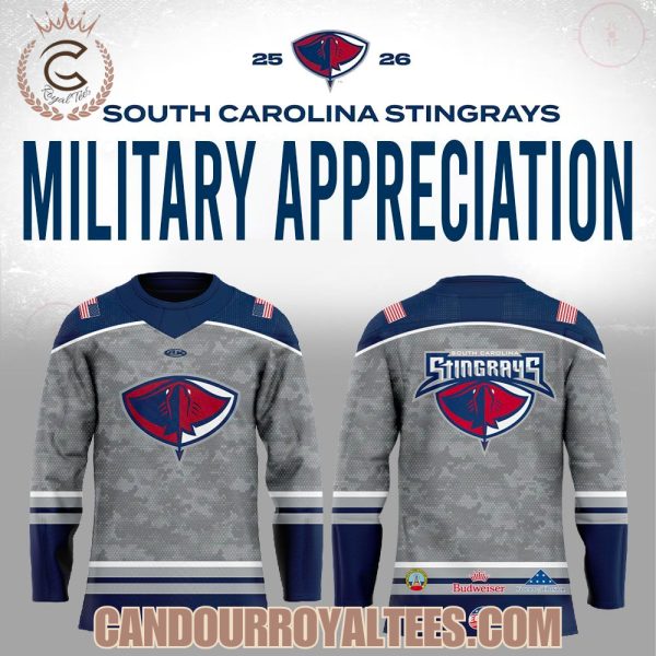 South Carolina Stingrays Military Appreciation Replica 2026 Hockey Jersey