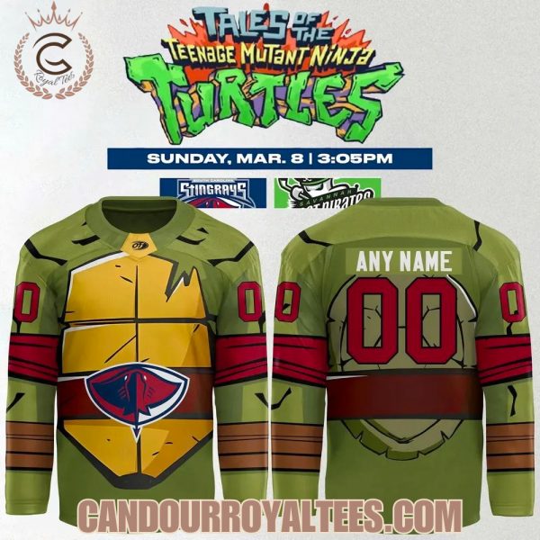South Carolina Stingrays x Teenage Mutant Ninja Turtles Night Jersey
