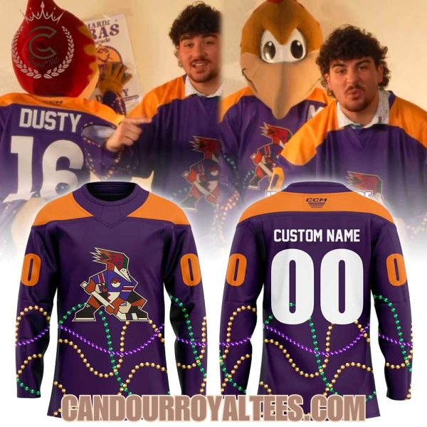 Tucson Roadrunners Mardi Gras Night 2026 Hockey Jersey
