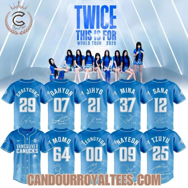 Vancouver Canucks x Twice This Is For World Tour Part II 2026 Baseball Jersey