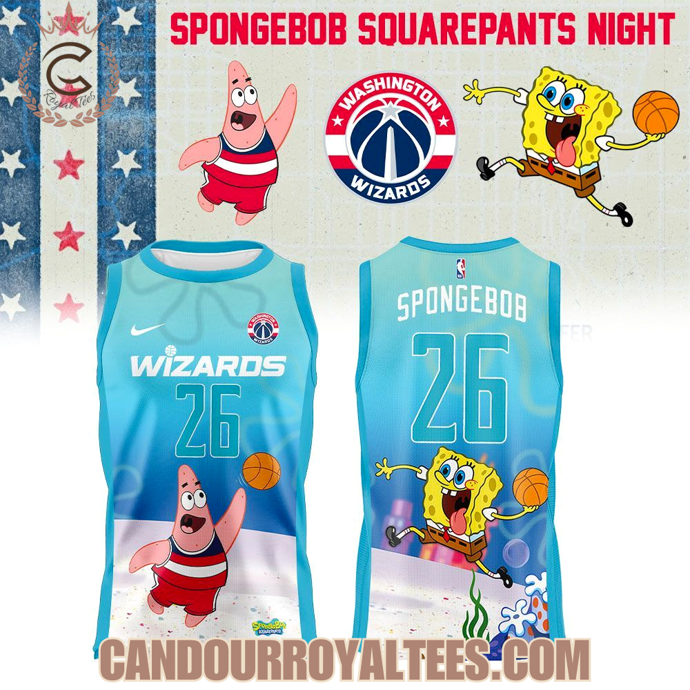 Washington Wizards x SpongeBob SquarePants Night 2026 Jersey Washington Wizards x SpongeBob SquarePants Night 2026 Jersey