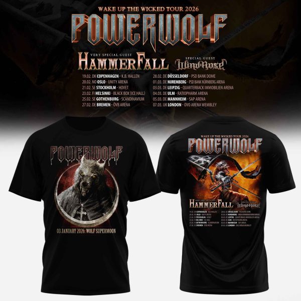 Powerwolf – Wake Up The Wicked Tour 2026 T-Shirt