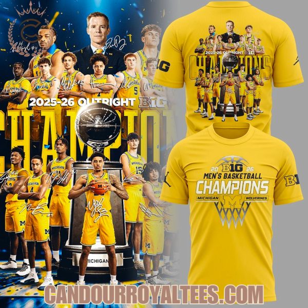 2026 Big10 Champions Men’s Basketball Champions Michigan Wolverines Tshirt, Hoodie