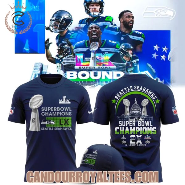 2026 Seattle Seahawks Super Bowl LX Champions Tshirt, Hoodie