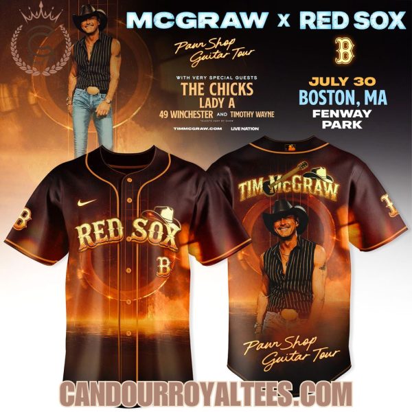 Boston Red Sox x Tim McGraw – “Pawn Shop Guitar Tour 2026” Jersey