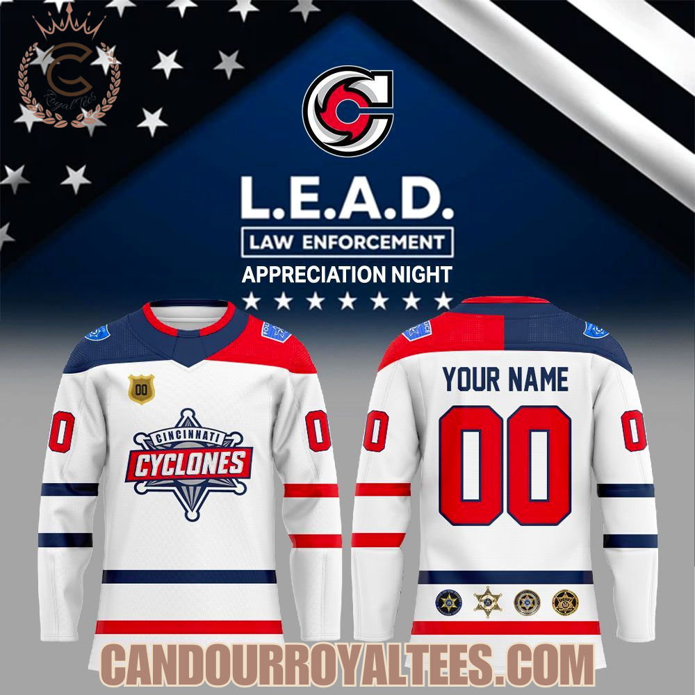 Cincinnati Cyclones Law Enforcement Night Hockey Jersey Cincinnati Cyclones Law Enforcement Night Hockey Jersey