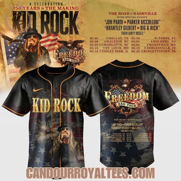 Kid Rock’s 2026 Freedom 250 Tour Jersey